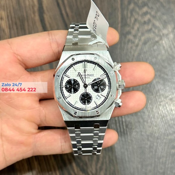 Audemars Piguet Royal Oak Chronograph Automatic 26331ST 41mm Bọc Vàng Trắng 18K  Siêu Cấp