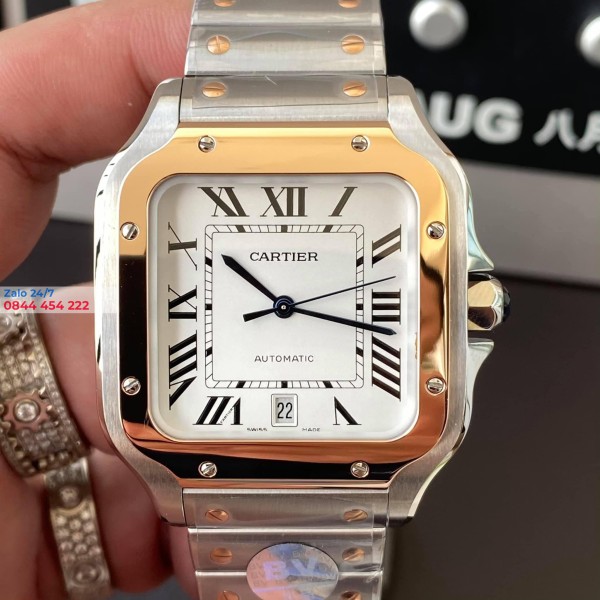 Đồng Hồ Cartier Santos W2SA0016 demi vàng 40mm