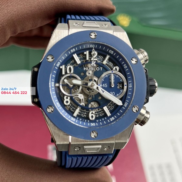 Đồng Hồ Hublot Big Bang Unico Titanium Blue Ceramic 42mm Siêu Cấp