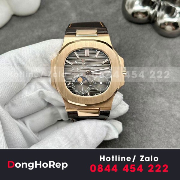 Đồng hồ patek nautilus 5712r rose gold máy mỏng 8,6mm chuẩn auth 