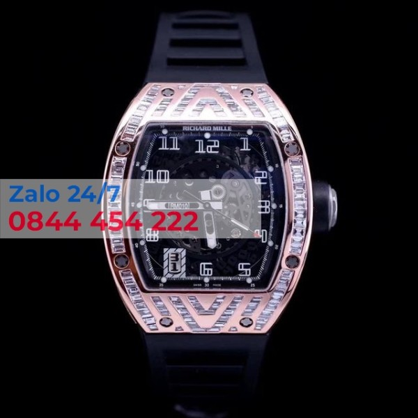 Đồng Hồ Richard Mille RM010 Rose Gold Đính Kim Cương