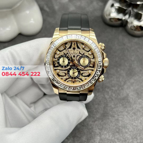 Đồng Hồ Rolex Cosmograph Daytona 116588TBR Eye Of Tiger Vàng Khối 18K Kim Cương Thiên Nhiên 40mm