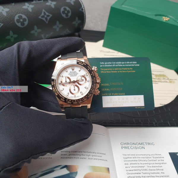 Đồng Hồ Rolex Cosmograph Daytona 116515LN Mặt Số Trắng