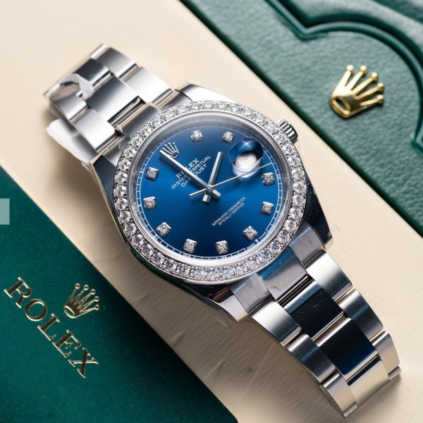 Đồng hồ Rolex Datejust 36 126284rbr-0030 Oystersteel Viền Kim  Cương Moissanite