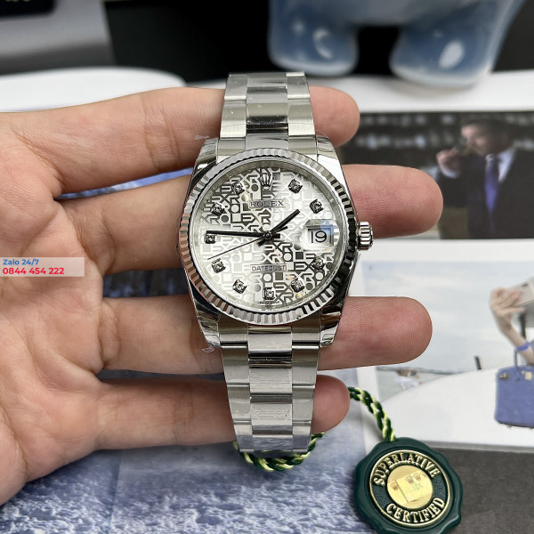 Đồng Hồ Rolex Datejust 36 Oyster Mặt Số Vi Tính