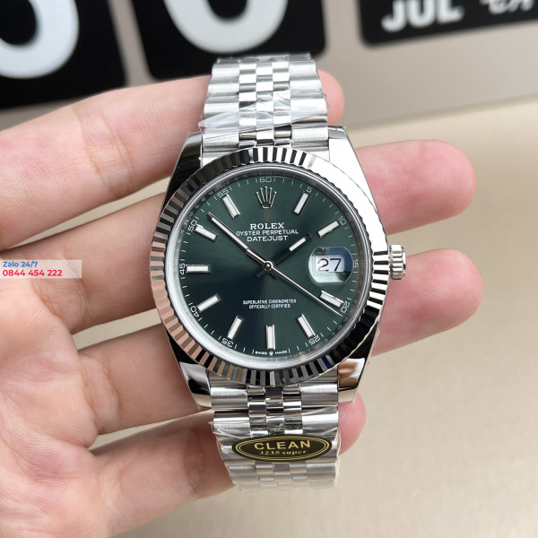 Đồng Hồ Rolex Datejust 36 126234 Mặt Số Xanh Lá Cây Cọc Số Dạ Quang