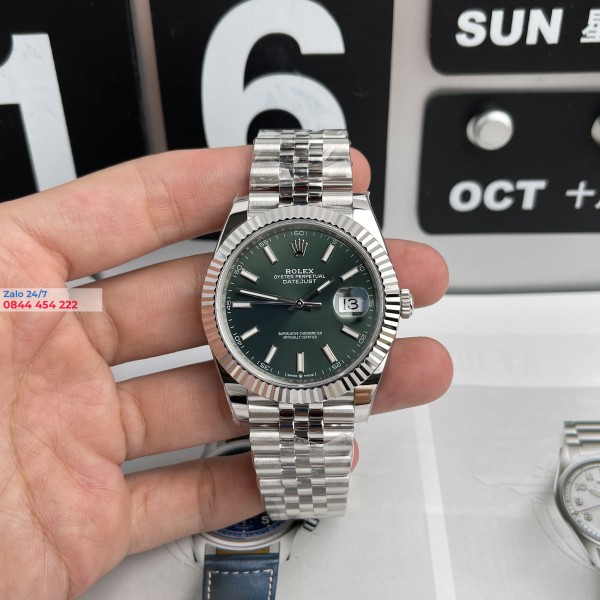 Đồng Hồ Rolex Datejust 36 126234 Mặt Số Xanh Lá Cây Cọc Số Dạ Quang