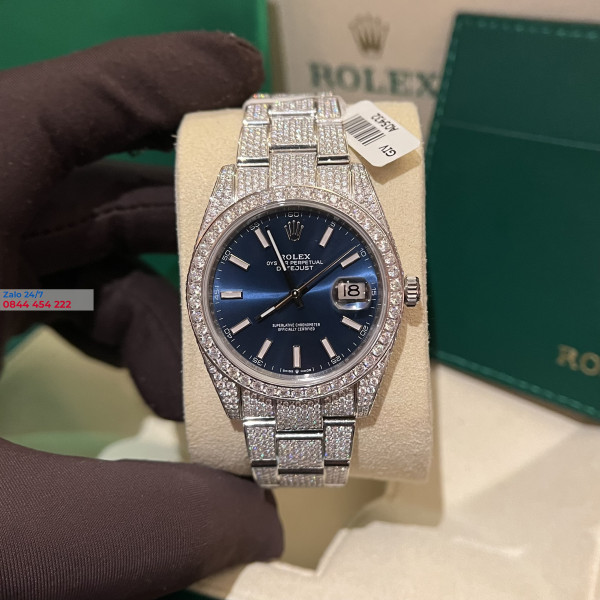 Đồng Hồ Rolex Datejust 41 126300  Độ Full Kim Cương