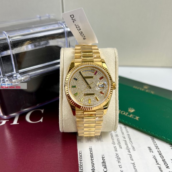 Đồng Hồ Rolex Day-Date 36 128238  Bọc Vàng 18K Rep 1:1