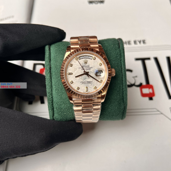 Đồng Hồ Rolex Day Date 36 118235 Mặt Số Đá Thiên Thạch