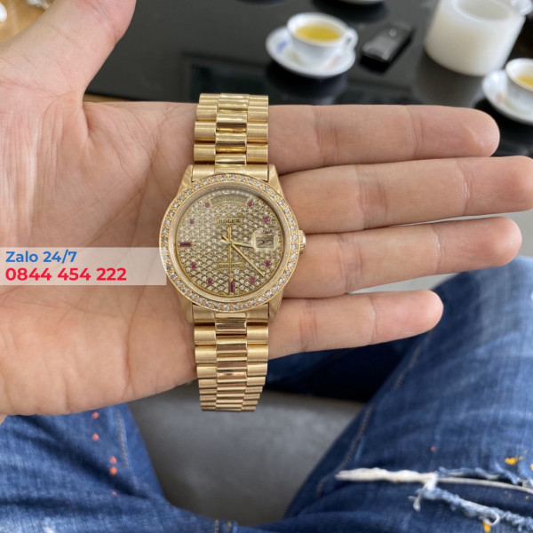 Đồng Hồ Rolex Day-Date 36mm 128345RBR Rose Gold Diamonds