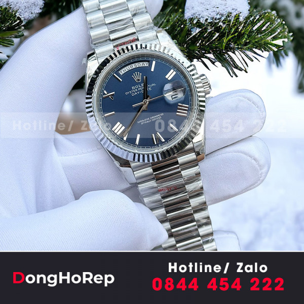 Đồng hồ rolex daydate 40 blue dial 167g