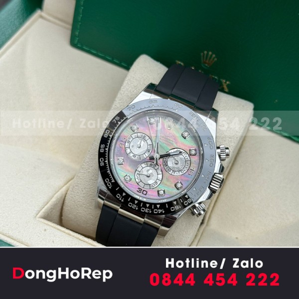 Đồng hồ rolex daytona 116518 độ mặt MOP xà cừ tím  