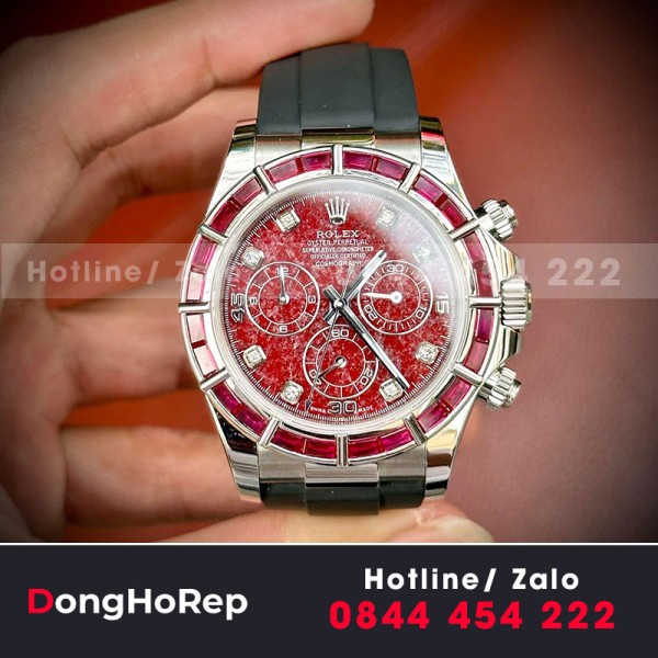 Đồng Hồ Rolex daytona độ mặt benzel ruby 