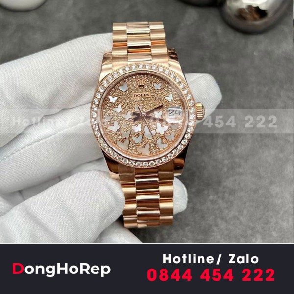 Đồng hồ rolex lady datejust 31mm 278285RBR mặt số butterfly 