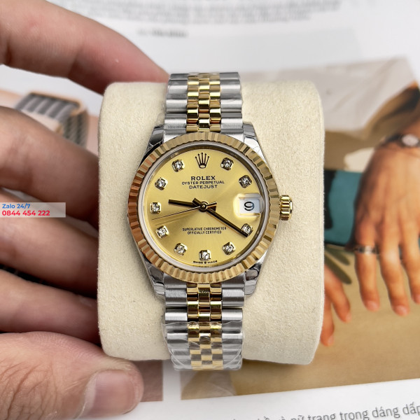 Đồng Hồ Rolex Lady-Datejust 31mm Rep 1:1 179383 Bọc Vàng