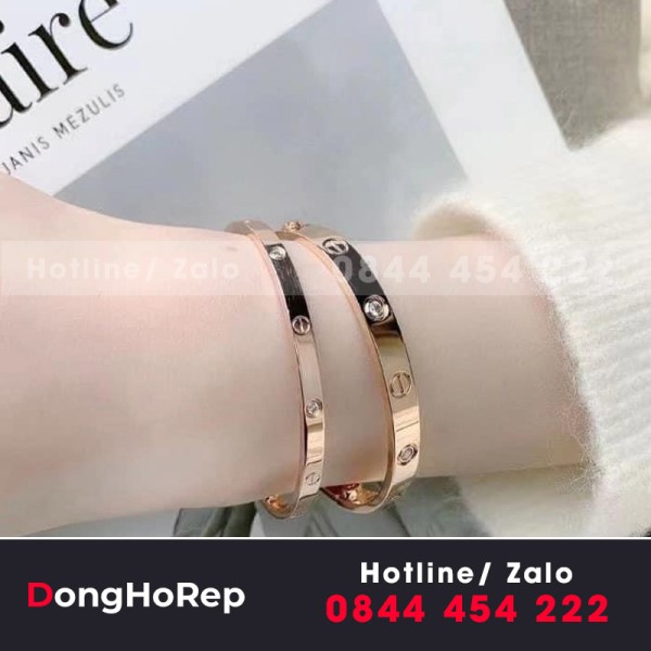 Lắc Cartier Love 18k Rose gold chế tác nhập Hong Kong