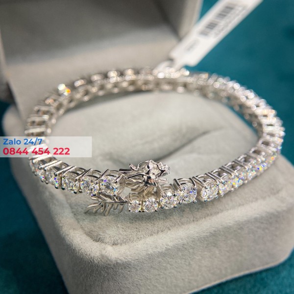 Lắc Tay Rồng Chế Tác Vàng 14k Kim moissanite