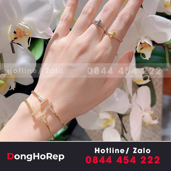 Lắc tay Tiffany & Co chế tác vàng 18k Nhập Hong Kong