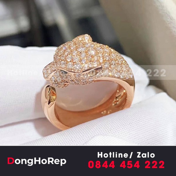 Nhẫn Báo Cartier panthère de cartier ring vàng 18k, kim cương thiên nhiên