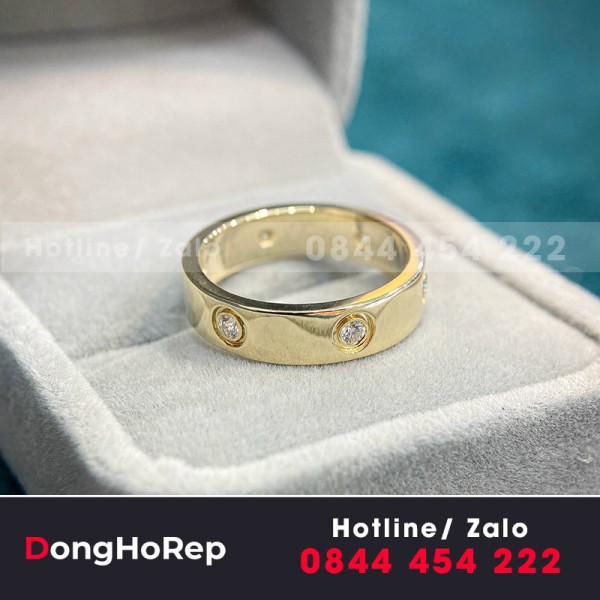 Nhẫn Cartier Love Diamond Ring 18k Yellow Gold