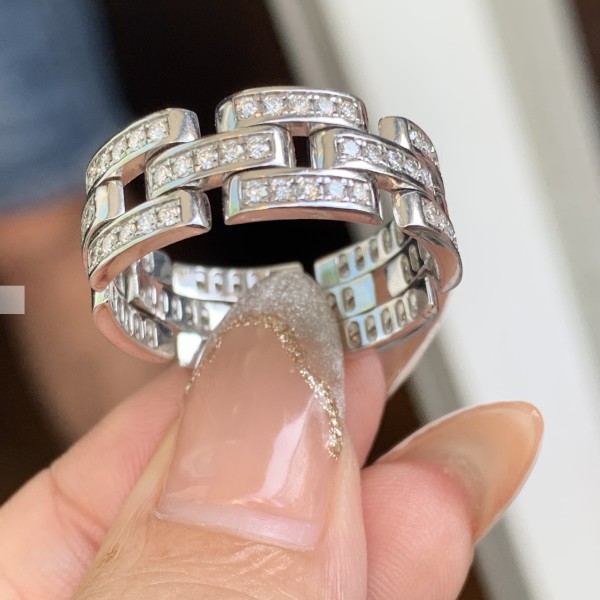 Nhẫn Chế Tác Vàng Trắng Kim Cương moissanite