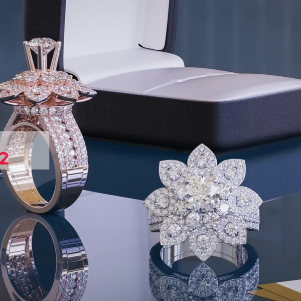 Nhẫn Nam Nữ Chế Tác Vàng Trắng 10k,14k,18k Kim Cương moissanite