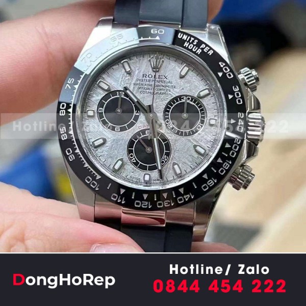 Rolex 116519LN daytona chế tác vàng trắng mặt thiên thạch 