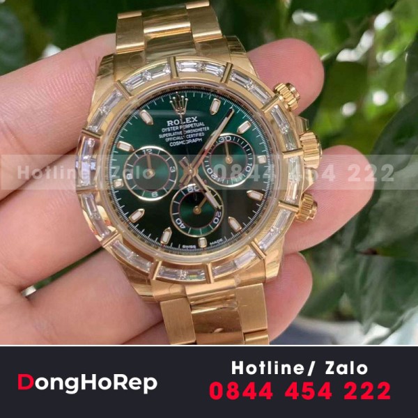 Rolex daytona loki yellow gold baguette diamond 