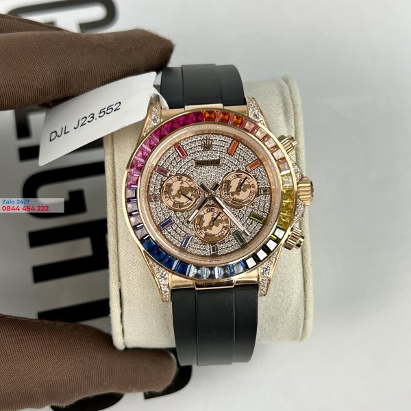 Rolex Daytona Rainbow Bọc Vàng 18K Rep 1:1