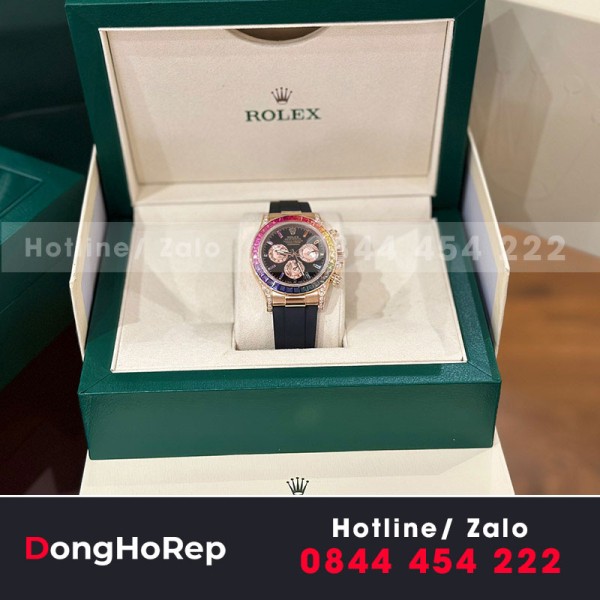 Rolex daytona rainbow everose 116595RBOW chế tác vàng khối 