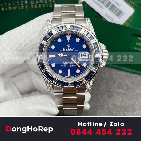 Rolex submariner 116659SABR chế tác vàng trắng blue dial 