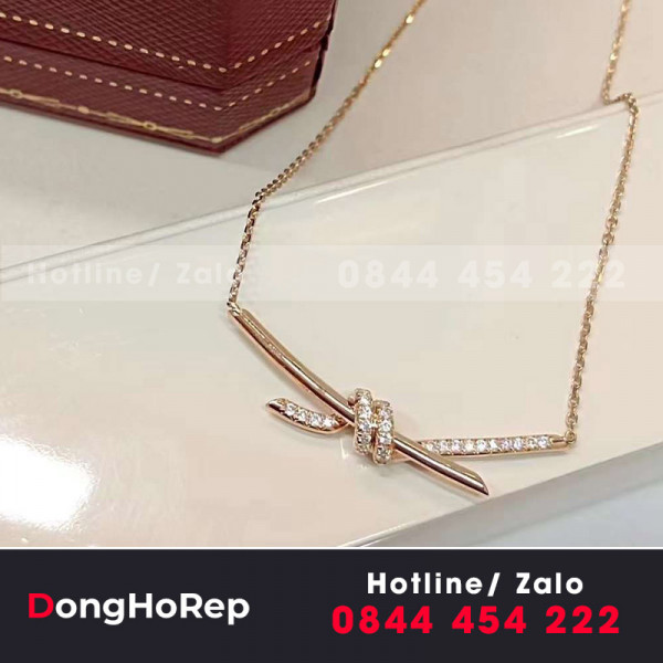 TIFFANY KNOT NECKLACE - DÂY CHUYỀN TIFFANY Vàng 18k ,kim cương thiên nhiên