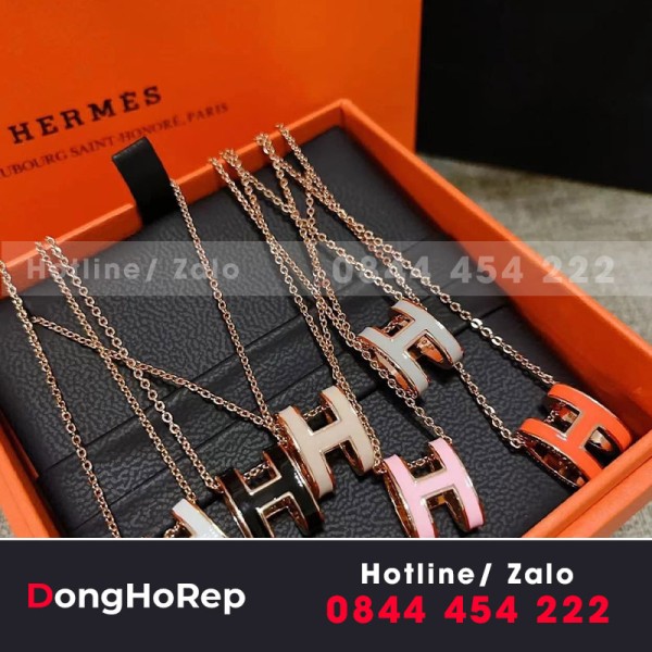 Vòng cổ hermes vàng hồng nhập HK