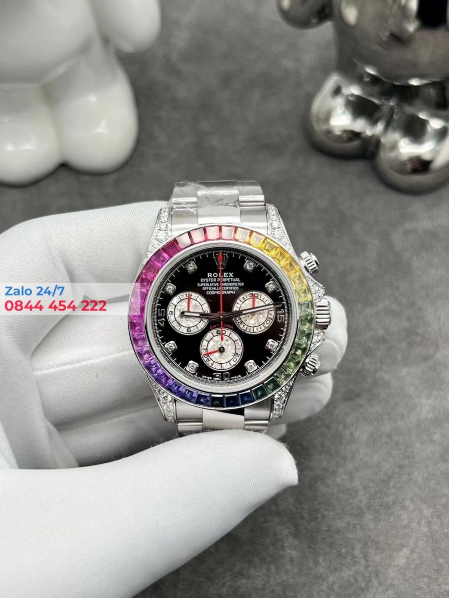 Lý do ra đời của Rolex Cosmograph Daytona 116599 Mặt Số Đen Cọc Số Kim Cương