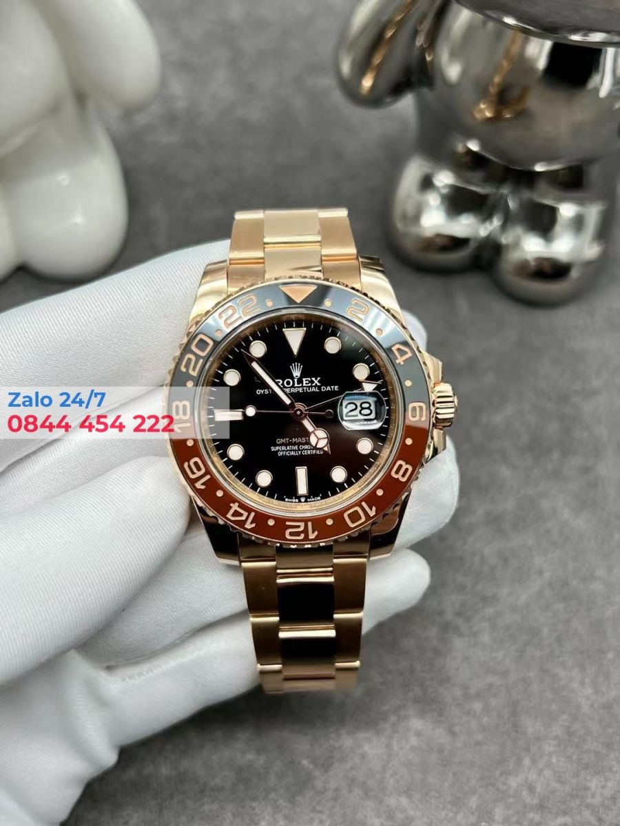 Nguồn gốc Rolex Everose GMT-Master II 126715 Chế Tác Vàng Khối 18k