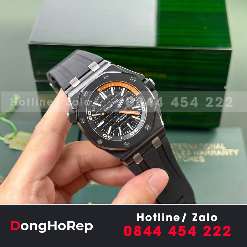 Đồng Hồ Audemars Piguet Chế Tác Royal Oak Offshore Diver 15707CE Gốm Đen 42mm