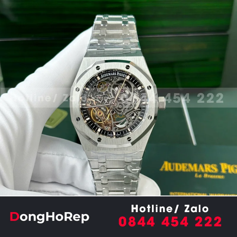 Đồng Hồ Audemars Piguet Royal Oak 15407 Chế Tác Mặt Lộ Cơ Xưởng THB 41mm