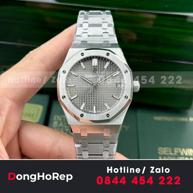 Đồng Hồ Audemars Piguet Royal Oak 15500ST Frosted Gold Replica 11 Mặt Xanh 41mm