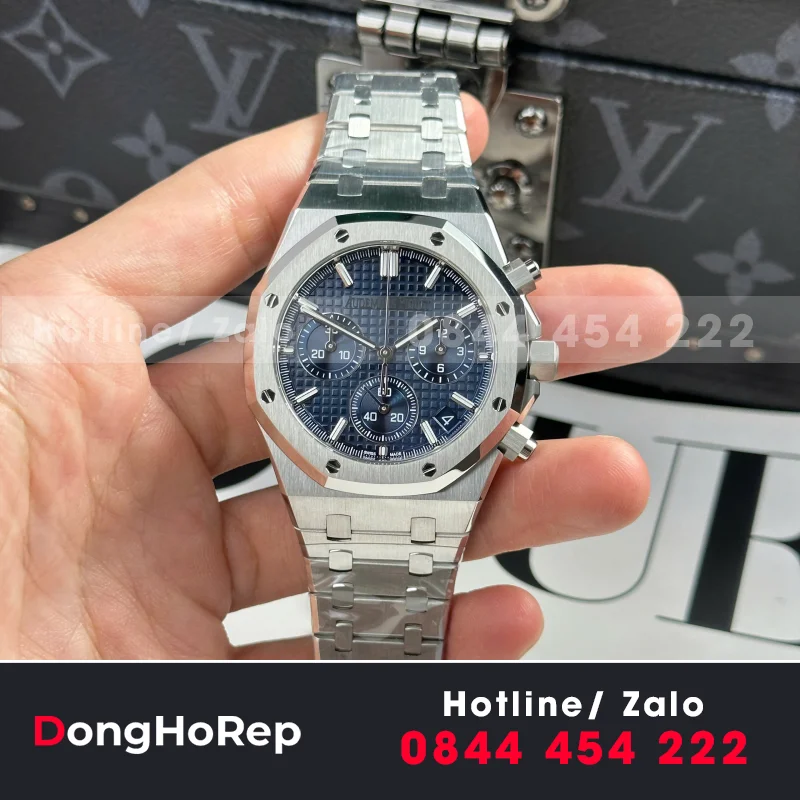 Đồng Hồ Audemars Piguet Royal Oak 26240 Replica 11 Màu Trắng Hồng Mặt Xanh APS 41mm