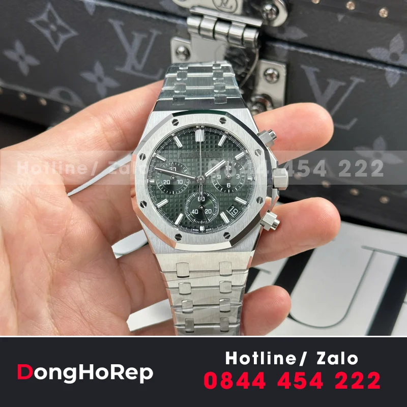 Đồng Hồ Audemars Piguet Royal Oak 26240 Replica 11 Màu Trắng Hồng Mặt Xanh Ngọc APS 41mm