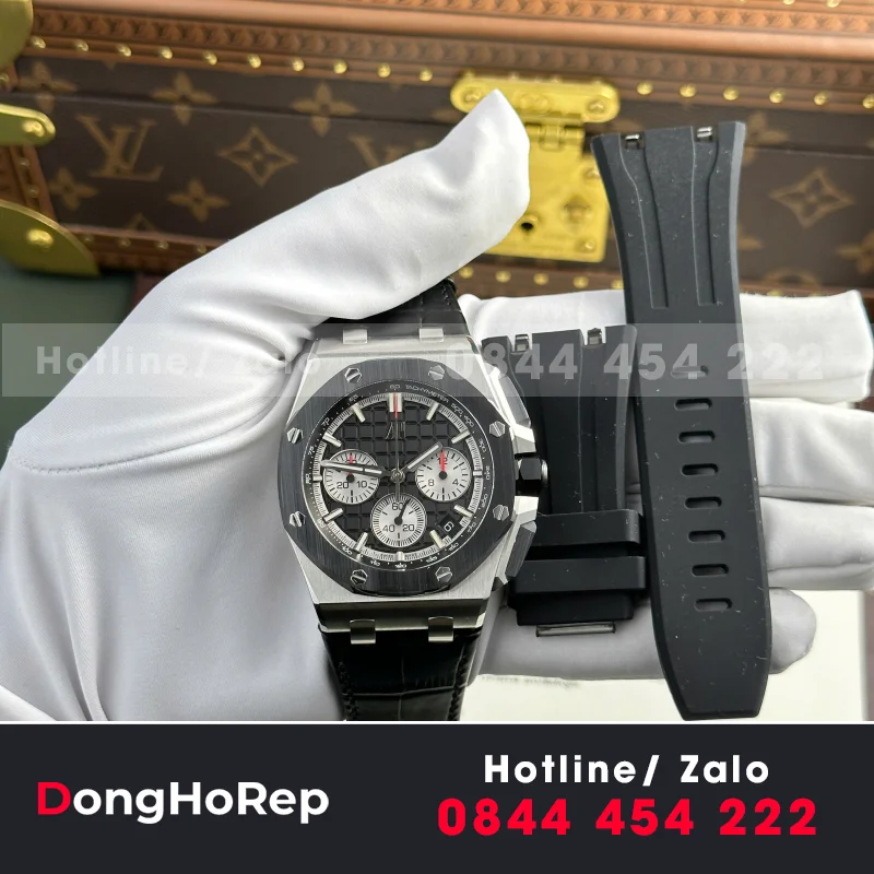 Đồng Hồ Audemars Piguet Royal Oak Offshore Chronograph 26420 Rep 1 1 Mặt Đen Nhà Máy APP 43mm