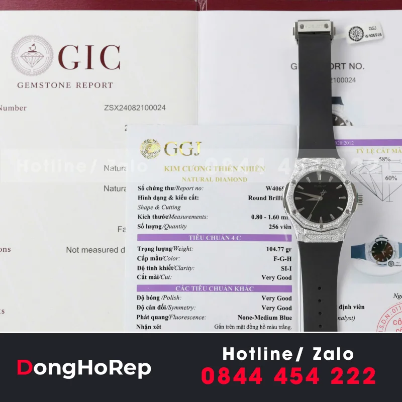 Đồng Hồ Hublot Orlinski Đính Full Kim Cương Tự Nhiên Hong Kong 40mm