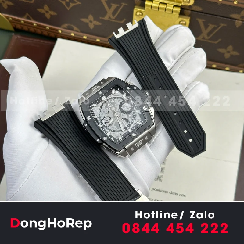 Đồng Hồ Hublot Spirit Of Big Bang Titanium Replica 11 Viền Gốm Đen Nhà Máy BBF 42mm